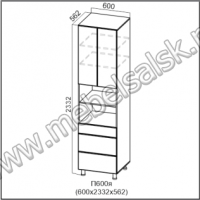 П600я 2332 Пенал Кухня Классика